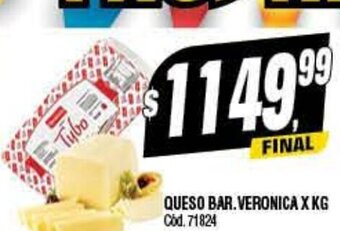 Supermercados Yaguar Queso Bar. Veronica x kg oferta