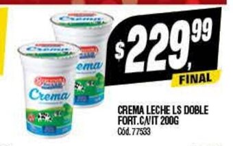 Supermercados Yaguar Crema Leche Ls Doble Fort. C/Vit 200g oferta
