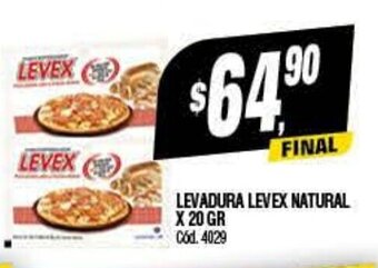 Supermercados Yaguar Levadura Levex Natural x 20gr oferta