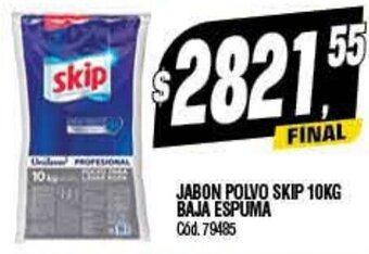 Supermercados Yaguar Jabon Polvo Skip 10kg Baja Espuma oferta