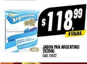 Supermercados Yaguar Jabon Pan Argentino 2x200g oferta