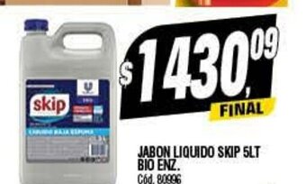 Supermercados Yaguar Jabon Liquido Skip 5Lt Bio Enz. oferta