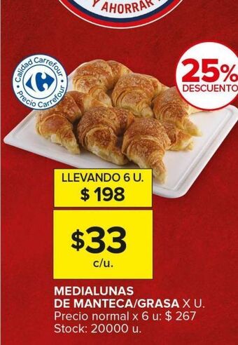 Carrefour Maxi Medialunas de manteca oferta