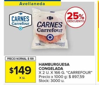 Carrefour Maxi Hamburguesa congelada oferta