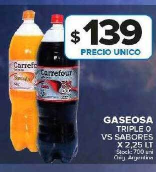 Carrefour Maxi Gaseosa triple o vs sabores oferta