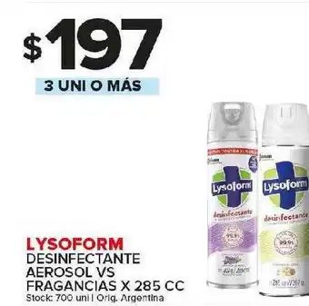 Carrefour Maxi Lysoform desinfectante aerosol vvs fragancias oferta