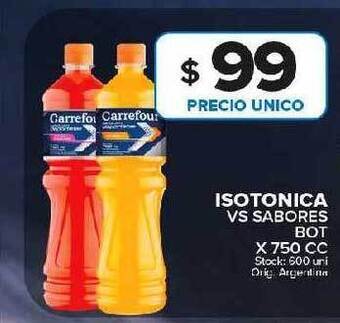 Carrefour Maxi Isotonica vs sabores oferta