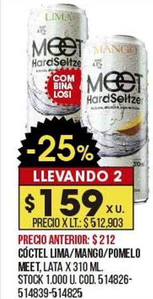 Coto Cóctel lima mango pomelo meet oferta