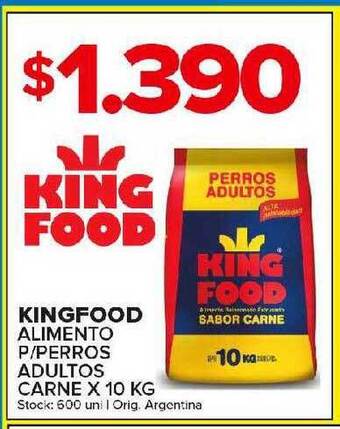Carrefour Maxi Kingfood alimento p perros adultos carne oferta