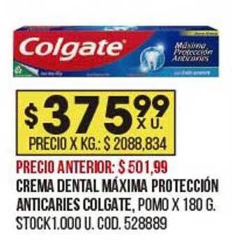 Coto Crema dental máxima protección anticaries colgate oferta