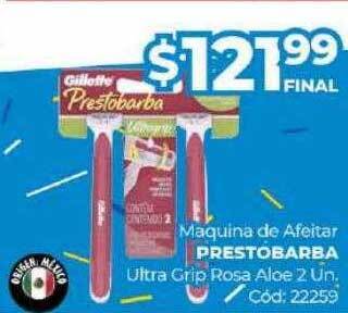 Diarco Maquina de afeitar prestobarba ultra grip rosa aloe oferta