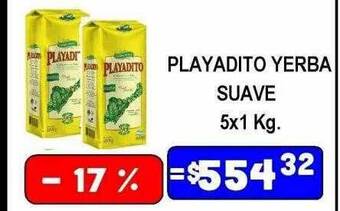 Dulcenter Playadito yerba suave oferta