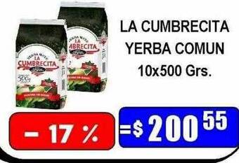 Dulcenter La cumbrecita yerba comun oferta