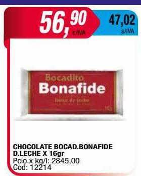 Maxiconsumo Chocolate bocad. bonafide d.leche oferta