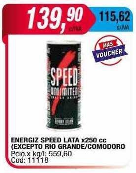 Maxiconsumo Energiz speed lata oferta
