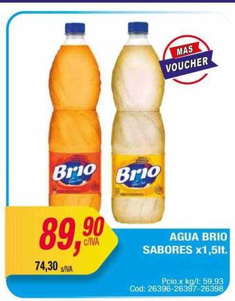 Maxiconsumo Agua brio sabores oferta