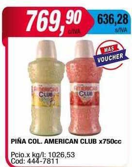 Maxiconsumo Piña col. american club oferta
