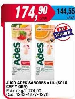 Maxiconsumo Jugo ades sabores oferta