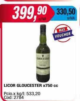 Maxiconsumo Licor gloucester oferta