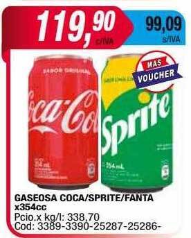 Maxiconsumo Gaseosa coca-sprite-fanta oferta