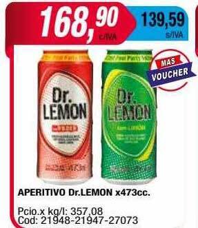 Maxiconsumo Aperitivo dr. lemon oferta