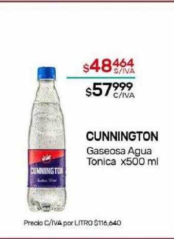 Nini Mayorista Cunnington gaseosa agua tonica oferta