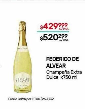 Nini Mayorista Federico de alvear champaña extra dulce oferta