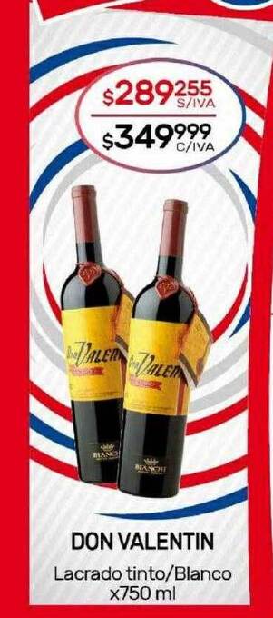 Nini Mayorista Don valentin lacrado tinto blanco oferta