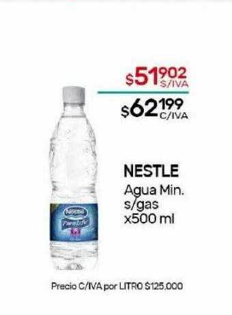 Nini Mayorista Nestle agua min. s gas oferta