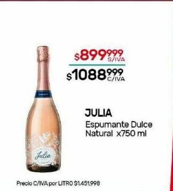 Nini Mayorista Julia espumante dulce natural oferta