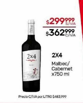 Nini Mayorista 2x4 malbec cabernet oferta