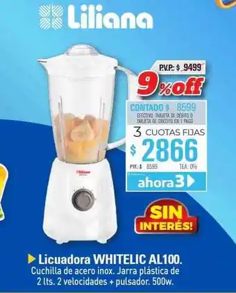 Red del Hogar Licuadora whitelic al100 liliana oferta