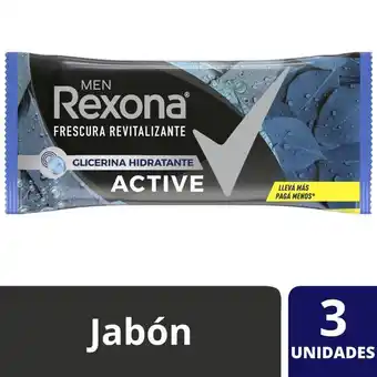 Coto Jabón en barra rexona active 3x125 g oferta