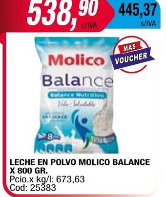 Maxiconsumo Leche en Polvo Molico Balance x 800 gr oferta