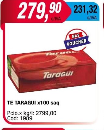 Maxiconsumo Te Taragui x 100 saq oferta
