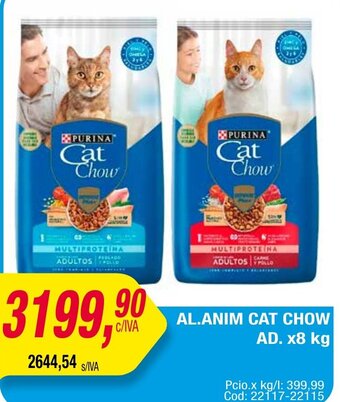 Maxiconsumo Al.Anim Cat Chow Ad. x 8 kg oferta