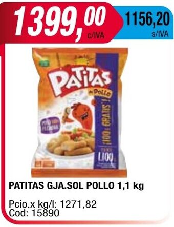 Maxiconsumo Patitas Gja.Sol Pollo 1.1 kg oferta