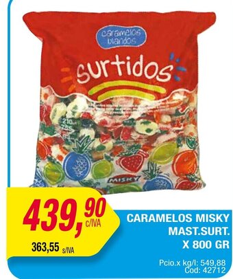 Maxiconsumo Caramelos Misky Mast.Surt. x 800gr oferta