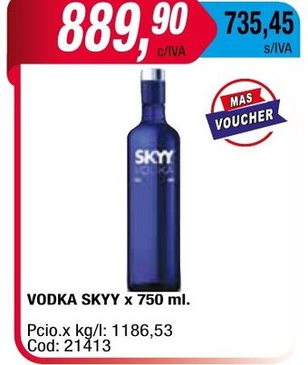 Maxiconsumo Vodka Skyy x 750ml oferta