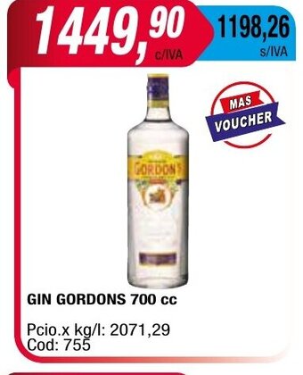 Maxiconsumo Gin Gordons 700cc oferta