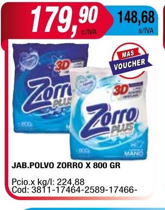 Maxiconsumo Jab. Polvo Zorro x 800gr oferta