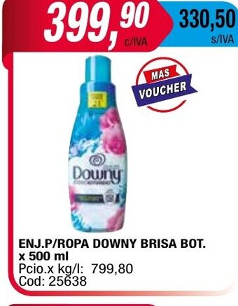 Maxiconsumo Enj.P/Ropa Downy Brisa Bot. x 500ml oferta