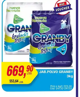 Maxiconsumo Jab. Polvo Granby 3kg oferta