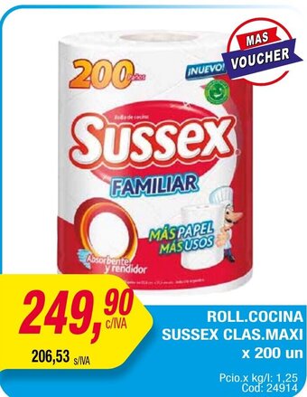 Maxiconsumo Roll. Cocina Sussex Clas. Maxi x 200 un oferta