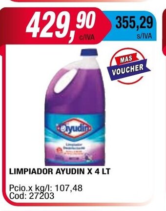 Maxiconsumo Limpiador Ayudin x 4 lt oferta
