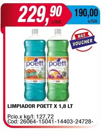 Maxiconsumo Limpiador Poett x 1.8 lt oferta