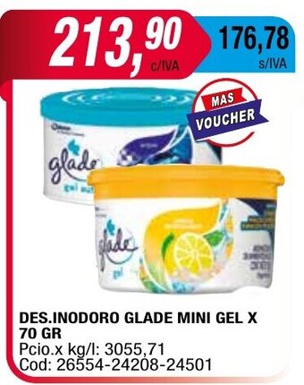 Maxiconsumo Des. Inodoro Glade Mini Gel x 70gr oferta