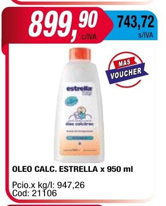 Maxiconsumo Oleo Calc. Estrella x 950 ml oferta