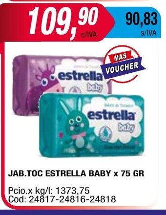 Maxiconsumo Jab. Toc Estrella Baby x 75 gr oferta