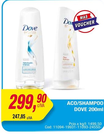 Maxiconsumo Aco/Shampoo Dove 200ml oferta